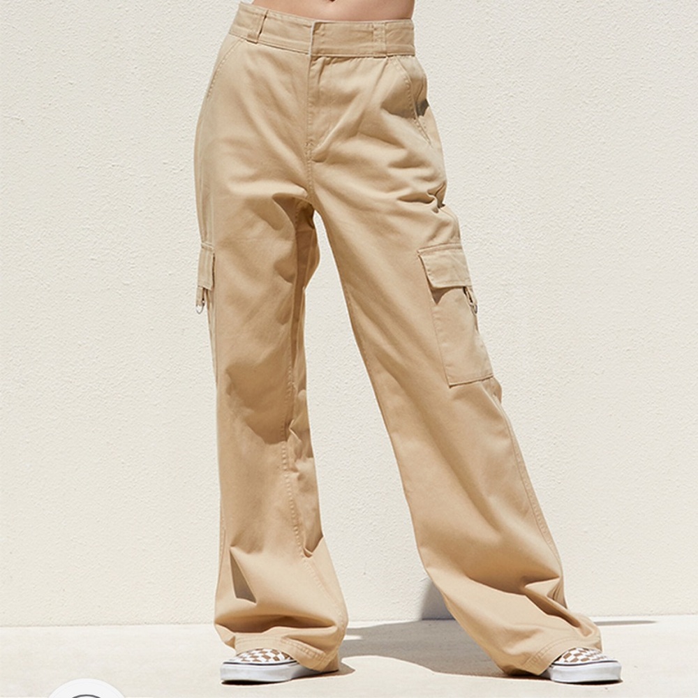 PacSun Tan Fold-Over Waist Utility Cargo Pants
